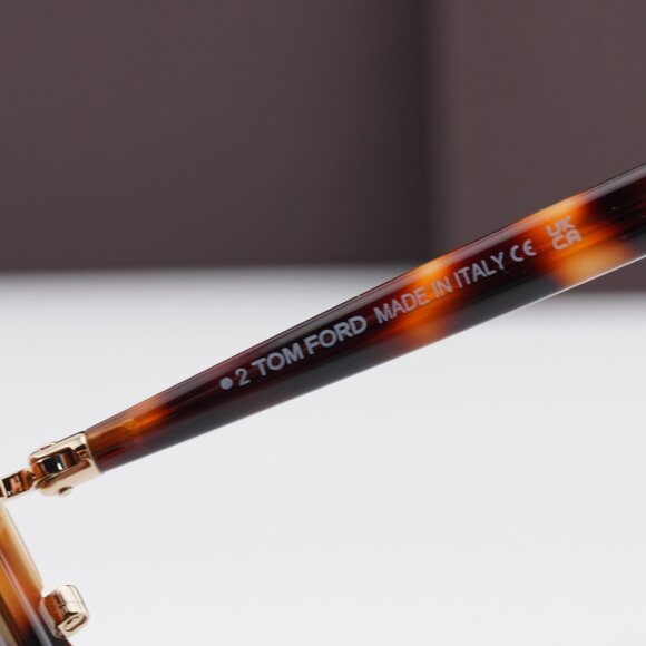 Tom Ford Virginia FT0945 53P Cat Eye Sunglasses - Havana/Blue to Amber main image 8